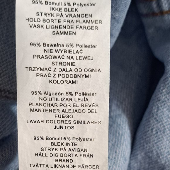 Misguided oversized blue-blues denim jacket US Sz 8 - Picture 7 of 9